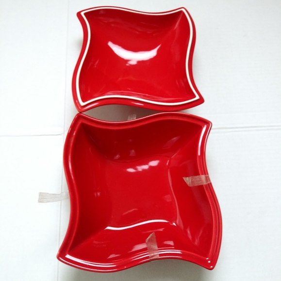 Siena by Godinger Other - SIENA BY GODINGER remplacemen Red Porcelain Baker Ceramic Covered DishCasserole